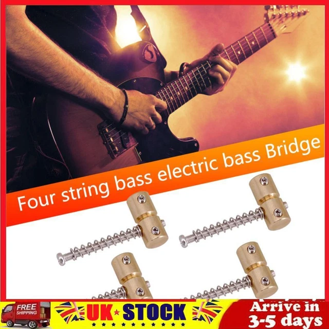 4pcs Brass Guitar Bridge Saddles for Electric Guitar Bass Bridges Replacement