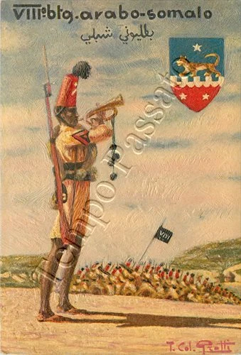 Colonie, Africa (AOI) - 8° battaglione arabo somalo / illustratore Grotti