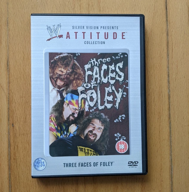 THREE FACES OF Foley DVD 2002 Mankind Cactus Jack Dude Love WWF