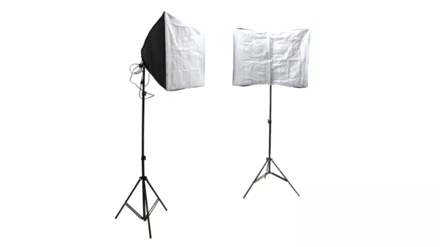 2xSoftboxen Fotostudio 50x70cm Set Studio Lamp 8x85W Energy saving Lamp Foldable