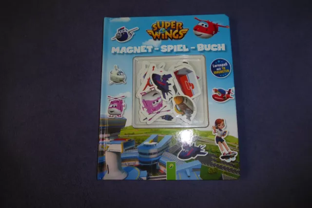 Super Wings Magnet-Spiel-Buch - Lernspaß mit 16 Magneten - TOP Zustand