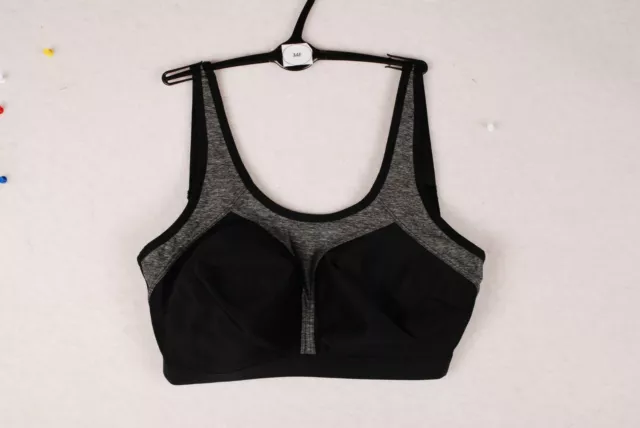 Marks & Spencer M&S Goodmove Grey Zip Front Sports Bra 32E 70F Extra High  Impact