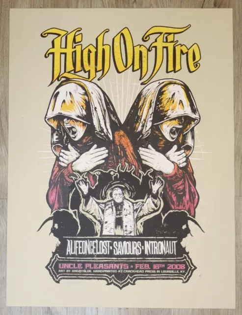 2008 High on Fire - Louisville Silkscreen Concert Poster S/N by AngryBlue