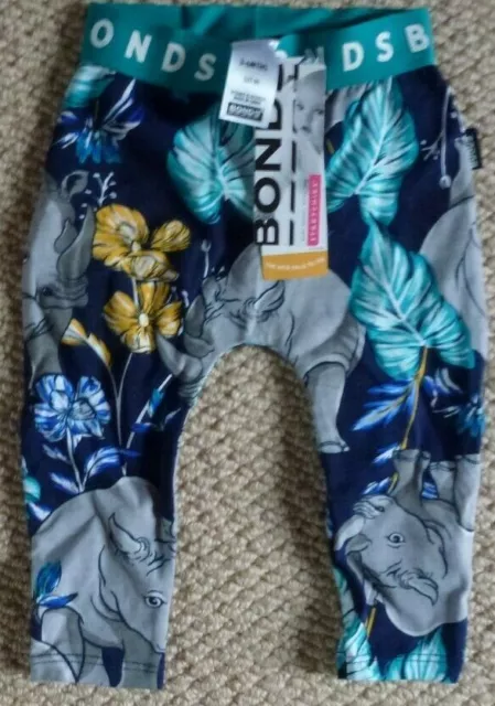 NWT Bonds Girls Boys Unisex Ron the Rhino Leggings Pants Size 00