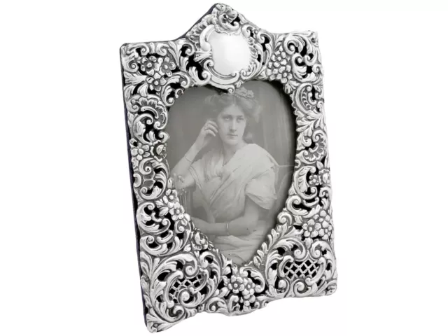 Antique Edwardian Sterling Silver Photo Frame 1901