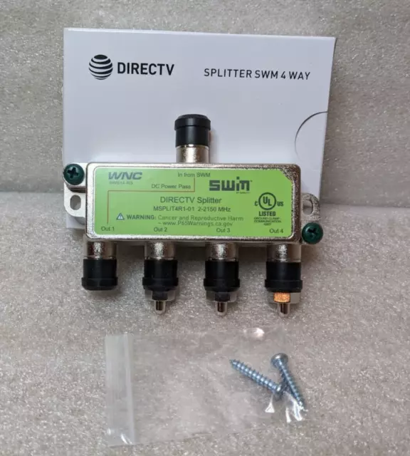 🔥New🔥 DirecTV MSPLIT4R1-01 4-way WNC SWIM Splitter DTV Direct 4Way SWS14-R3