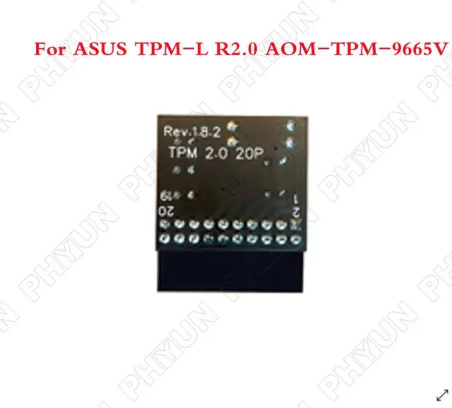 For ASUS TPM-L R2.0 AOM-TPM-9665V 20 Pin Pro LPC TPM 2.0 Module Trusted Platform