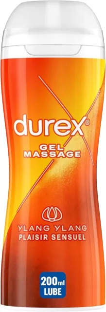 Durex - Gel De Massage Lubrifiant Sensuel À Base D'Eau - 2 en 1 - 200 ml