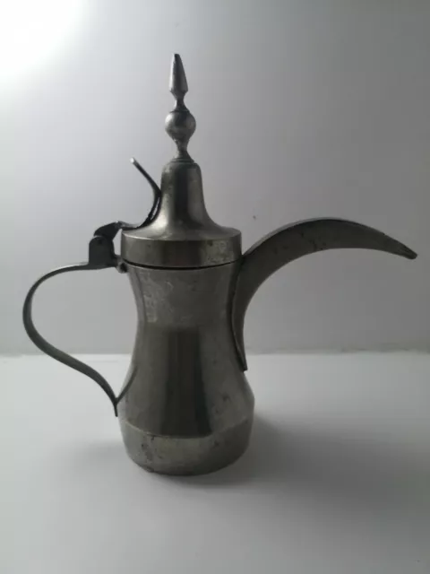 Vintage Old Bedouin Arabic Dallah Brass Copper Small Coffee Pot دلة عربية