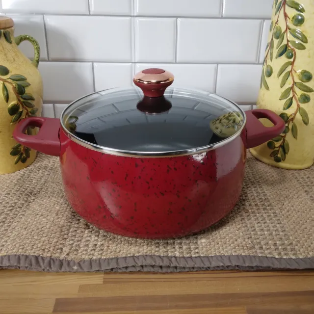 Paula Deen Stainless Steel Red Handle 7-piece Cookware Set:  Home & Kitchen