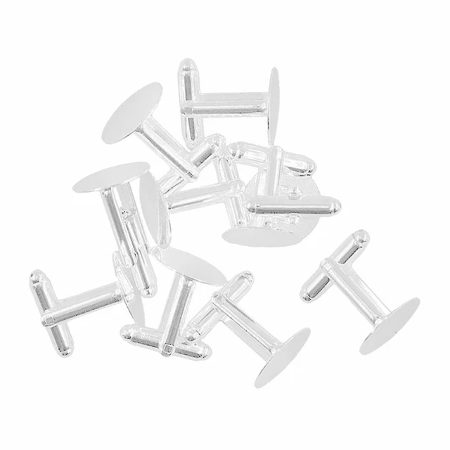 10x 15 mm Einstellung Basispolster für Manschettenknöpfe Manschettenknöpfe zum Selbermachen Schmuckherstellung