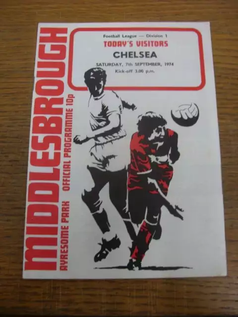 07/09/1974 Middlesborough v Chelsea