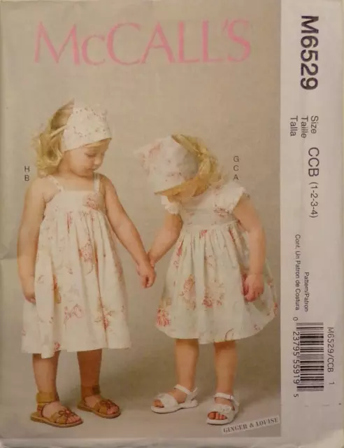 Toddler Girl assorted Clothing SZs 1-2-3-4 Sewing Pattern McCall's M6529 NIP