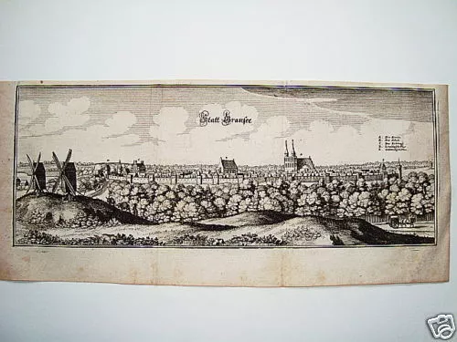 Gransee   Brandenburg echter alter  Merian Kupferstich 1652