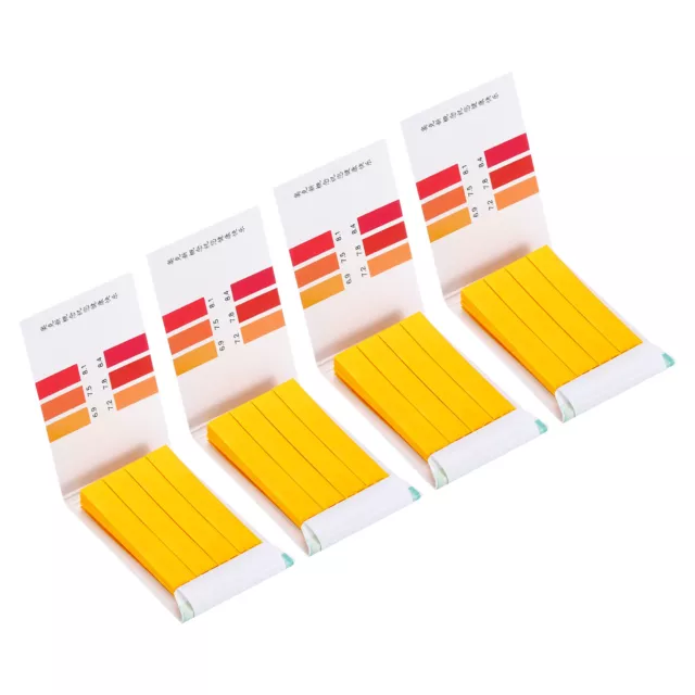 4pcs pH6.9-8.4 Test Strip 80 Litmus Indicator Paper Tester Alkaline Acid Testing