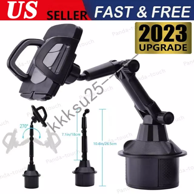 Upgraded Version Universal Adjustable Car Mount Cup Stand Holder For Cell Phone