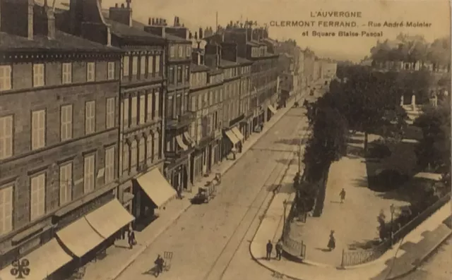 Cpa Clermont Ferrand ( Puy De Dôme 63) Rue André Moinier Et Square Blaise Pascal