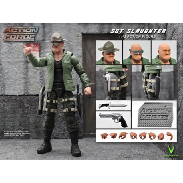 G.I. / GI Joe Action Force Sgt. Slaughter 1/12 – MOC / MISB