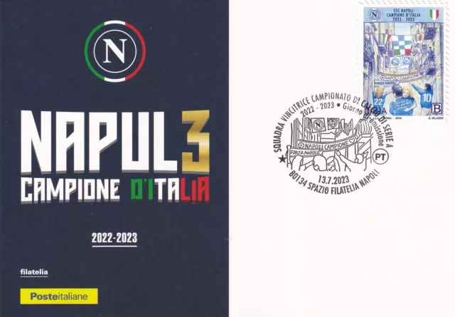 Napoli Campione D'italia 2022-2023 Cartolina  Filatelica 2023 Maximum Card
