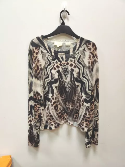 Camilla Franks Zebra Print Silk Blouse Top Relaxed Fit Rare Women's Size Large