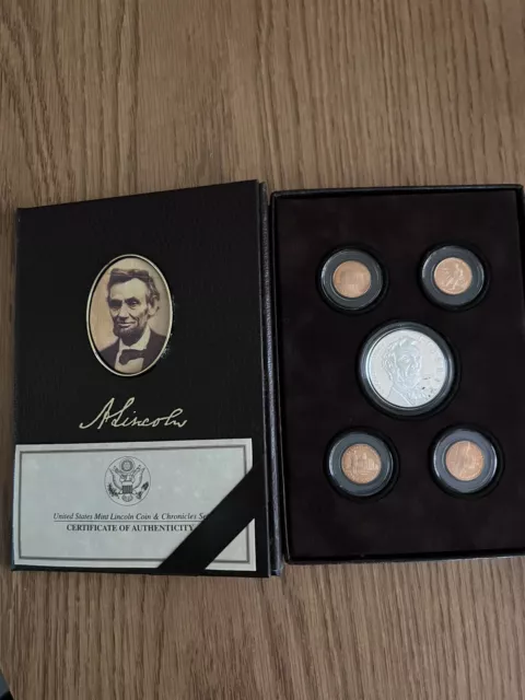 2009 Lincoln Coin & Chronicles Proof Set 4 Coin Set With Medal & COA.