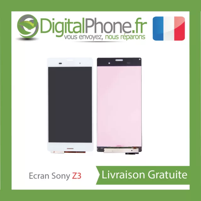 Écran Lcd + Vitre Tactile Bloc Assemblé Sony Xperia Z3 Blanc --Tva--