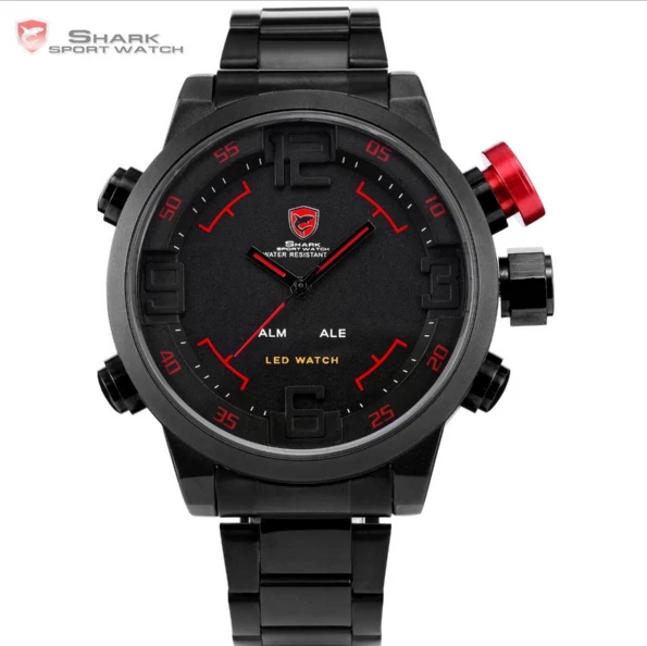 RELOJES DE HOMBRE Deportivo piloto detalles rojos Alarma