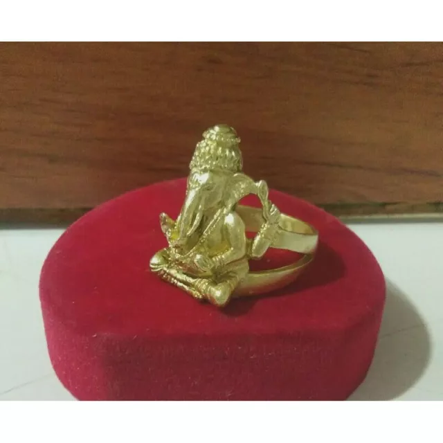 Lord Ganesh Brass Ring Elephant God Ganesha Om Hindu Deity Thai Amulet