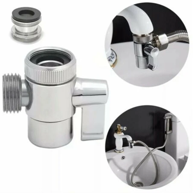 3-Wege-Duschumsteller Aus Messing – Verchromt, 7/8" Auslass, 1/2" Einlass, Für Handbrausen