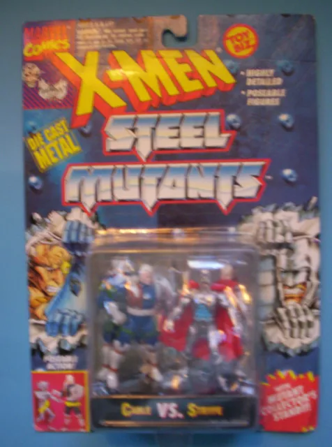 1994 ToyBiz X-Men Steel Mutants CABLE vs. STRYFE Die Cast 3" Figures