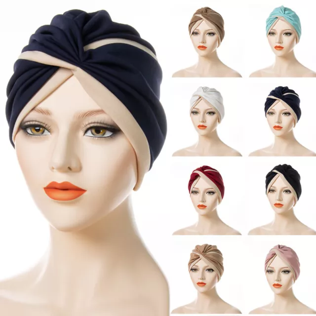 Frauen Chemo Cap Muslim Hijab Turban Underscarf Hair Loss Hats Bonnet Head Wrap