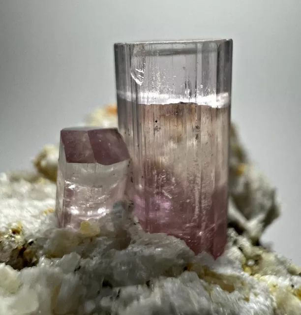 68 CT Wow!! Full Terminated Lovely! Pink Tourmaline Crystals on Matrix @ AFG