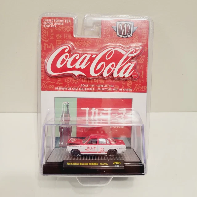 NEW M2 MACHINES Coca-Cola Japan 1969 Datsun Bluebird Toy Car $15.99