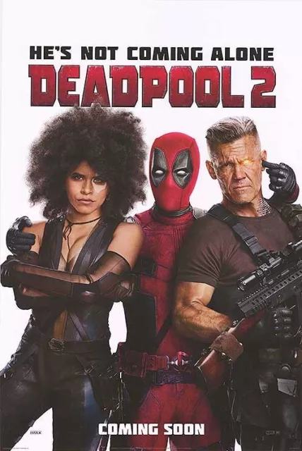 Deadpool 2 - original DS movie poster - 27x40 D/S - 2018 Cable , Domino INTL G