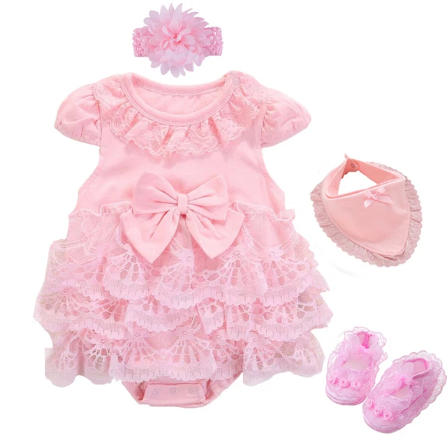 Body estivo neonate bambine + fascia + scarpe + pettorale abito festa bambino regalo