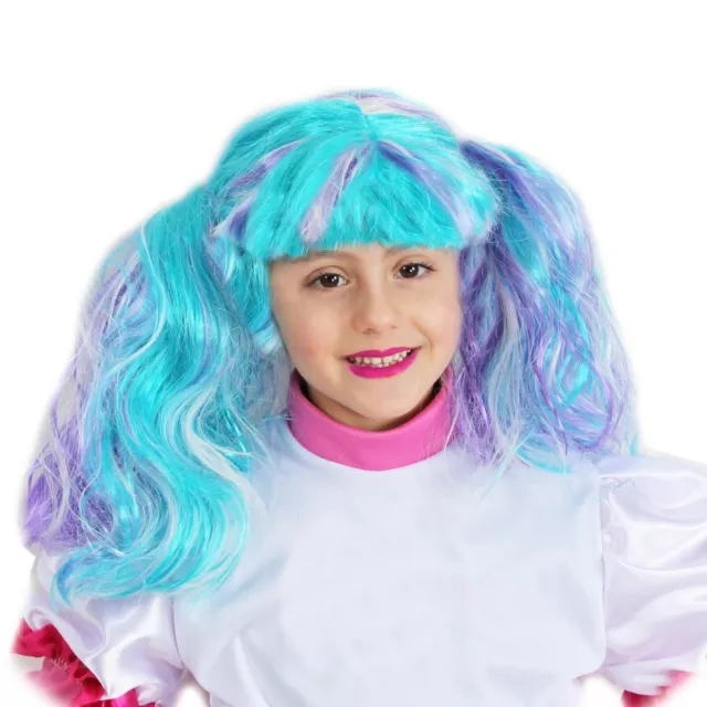 Costume da Doll zebratina bambina parrucca bianca