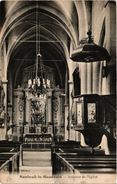 CPA AK NANTEUIL-le-HAUDOUIN Intérieur de l'Église (424111)