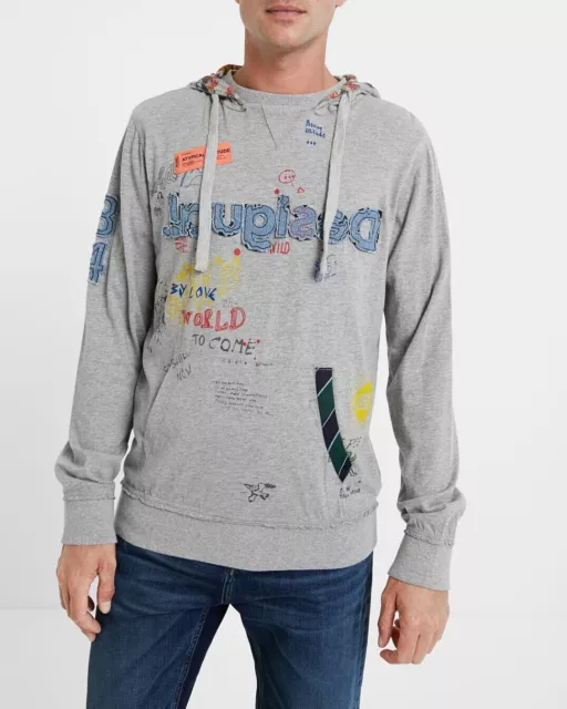 Sweat-shirt coton ouaté capuche desigual