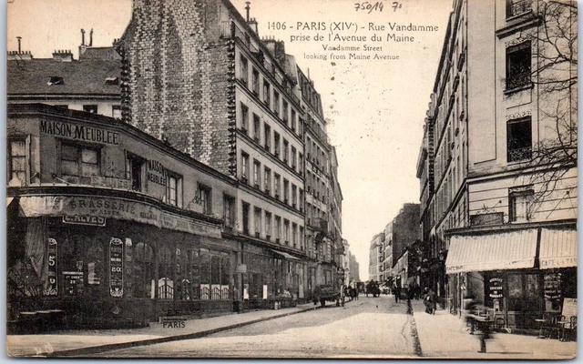75014 PARIS - rue vandamme prise de l'avenue du maine.