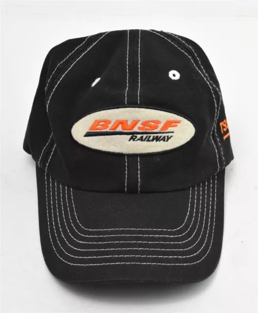 Bnsf Railway Santa Fe Burlington Northern Railroad Black Orange Baseball Hat Cap