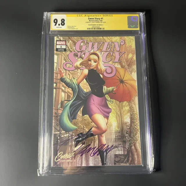 Gwen Stacy #1 CGC SS 9.8 Signed by J Scott Campbell Marvel Comics