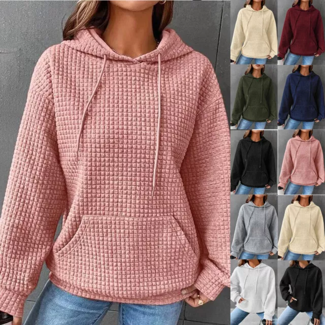 Damen Sportswear Oversized Pullover Hoodie Kapuzenpullover Hoody Kapuze Langarm