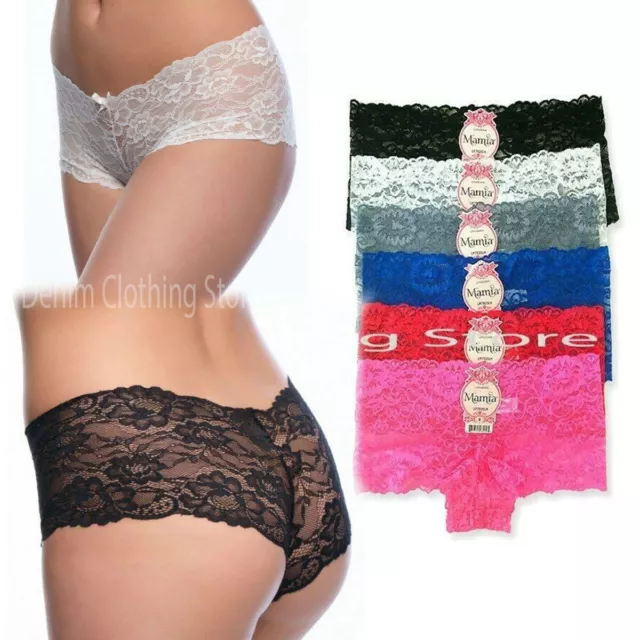 6pc Women Sexy Lace Panties Knickers Lingerie Seamless Underwear G-string Size L