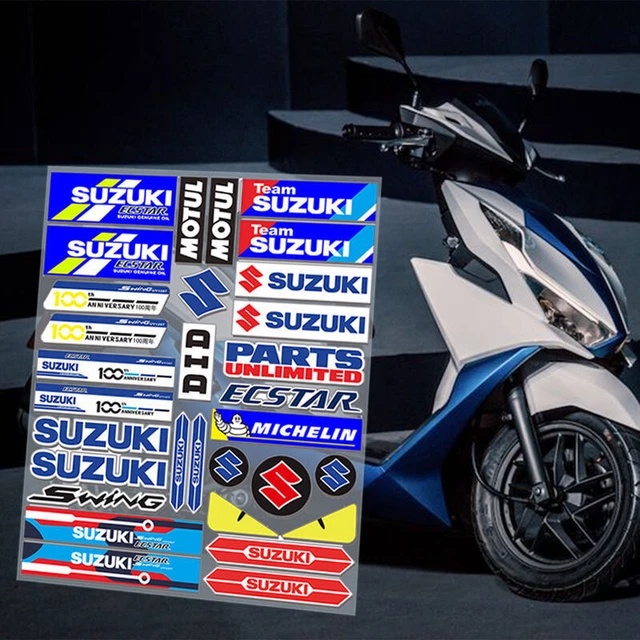MOTORCYCLE FUEL TANK Emblem Decal for Suzuki Team Reflective Bike Badge
