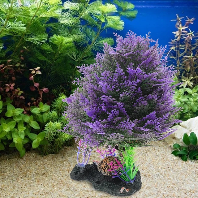 SUJEBKC 12-teiliges Aquarium-Deko-Set – Künstliche Kunststoffpflanzen, Sicher & Pflegeleicht, Für Süßwasser-Aquarien, Bunt