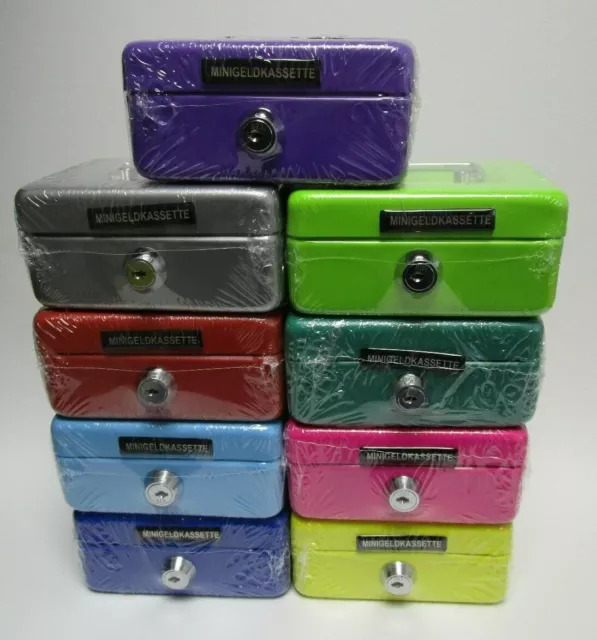 GELDKASSETTE MINI SPARDOSE Minigeldkassette Metall Kasse verschiedene Farben  EUR 12,50 - PicClick DE