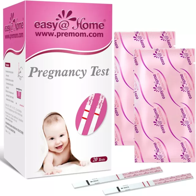 Easy@Home 20 Pregnancy (HCG) Urine Test Strips, 20 HCG Tests.