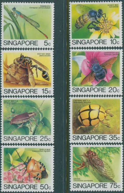 Singapore 1985 SG491-498 Insects (8) MLH