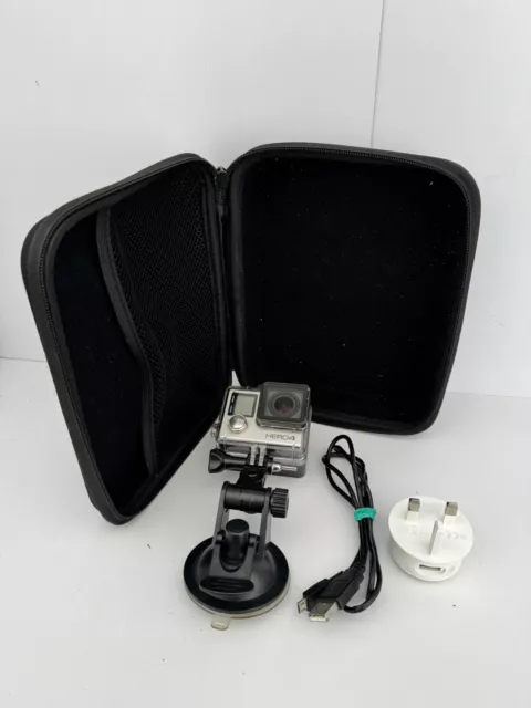 GoPro Hero4 Professional Camcorder - Black - With Charger & Case