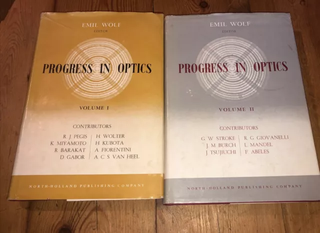 PROGRESS IN OPTICS VOLUME  1 and 11 by EMIL WOLF